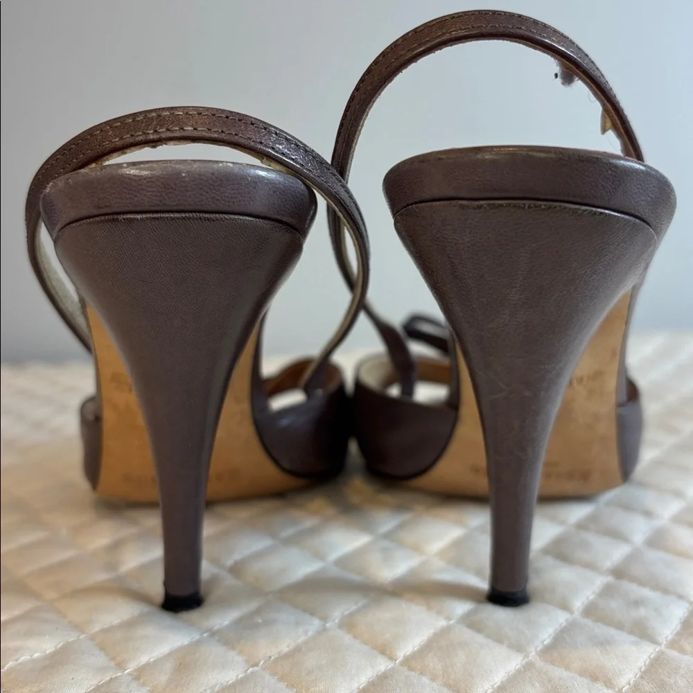 Kate Spade New York Hattie Leather Slingback Heels Open Toe Women's Size 7.5